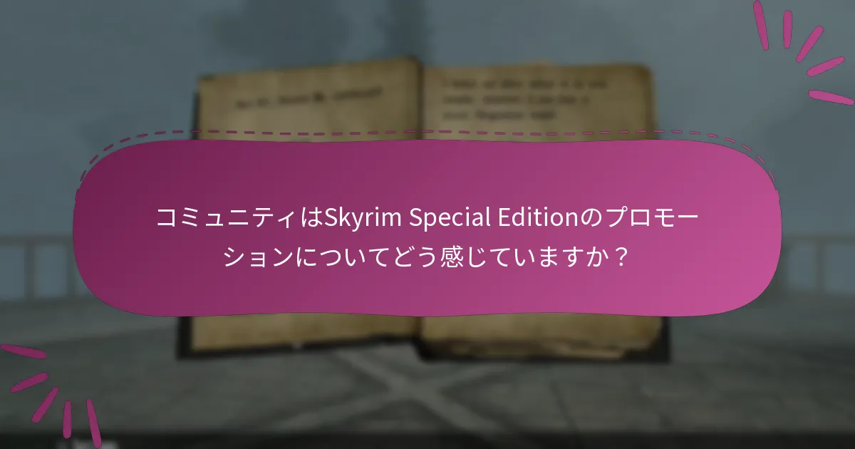 現在のSkyrim Special Editionのプロモーション評価はどのようなものですか？