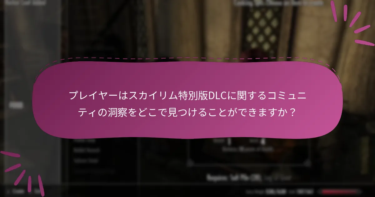 ユーザーはスカイリム特別版DLCに対する体験をどのように評価していますか？