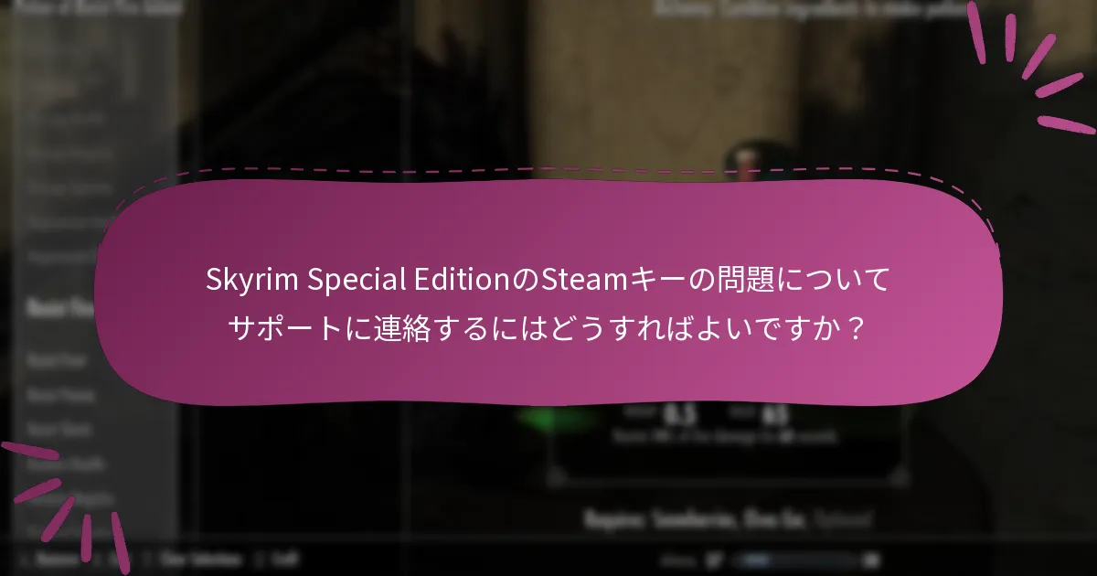 Skyrim Special EditionのSteamキーを購入する際のリスクは何ですか？